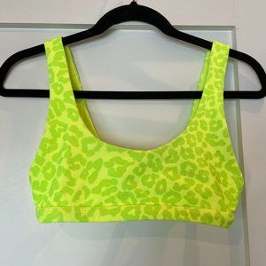 Beach Riot Peyton Bikini Top Lemon Lime Leopard